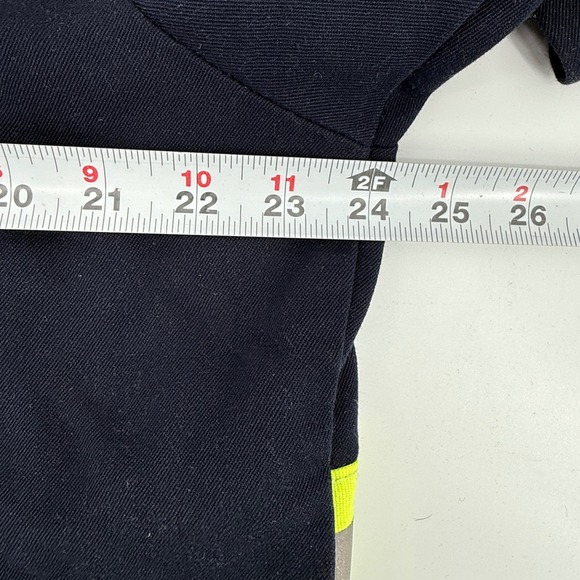 Armorex FR Flame Resistant Work Shirt Navy Blue Reflective Striped  16.5-02 - Picture 9 of 10